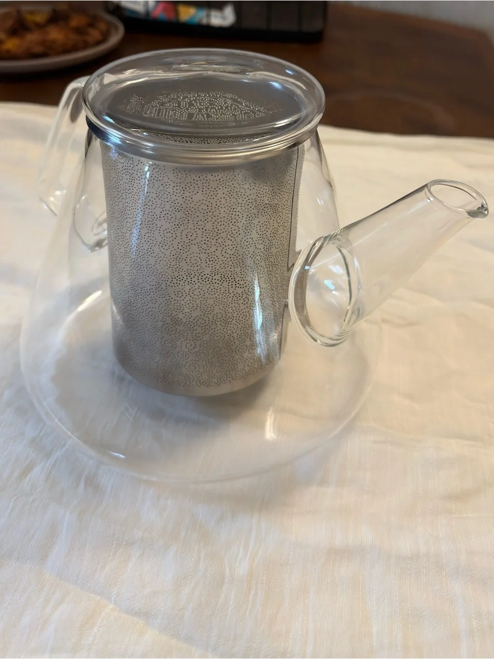 AdHoc Borosilicate Glass Tea Pot w/ Stainless Steel Infuser Heat Resistant EUC